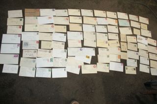 90,  Assorted Vintage Letters & Card Railway Post Office Cancellations Train