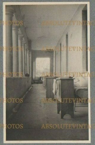 WW1 POSTCARD SIZE PHOTO ENTERIC WARD BALCONY FLORIANA HOSPITAL MALTA C.  1915 2