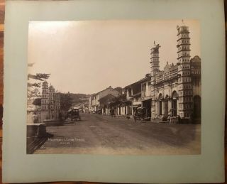 2 Large Antique Photos Singapore Chinese & Mohamedan Temples