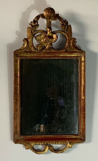 Italian 18th Century Mirror With Carved And Gilt Wood Frame