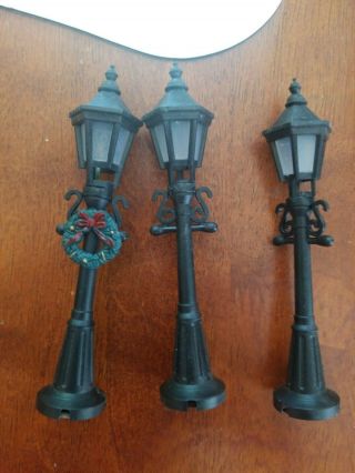 miscellaneous Christmas village fence benches light posts mailbox 2