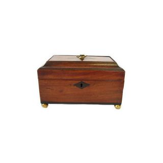 English Regency Mahogany Tea Caddy Box C 1820