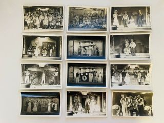 12 Rare Ww2 Military Pow Camp Stalag Xiii A Show Boat Play Group Photo Postcards