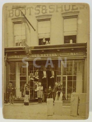 19th C.  Cabinet Card Photo Anderson,  Indiana Occupational Store Front - Ph01