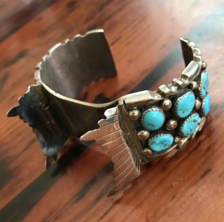 Vintage F L Begay Turquoise Sterling Silver Watch Cuff Bracelet Without Watch