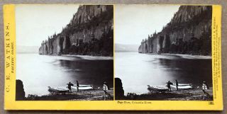 Carleton Watkins Stereoview 1231 Cape Horn Columbia River Oregon 1860s