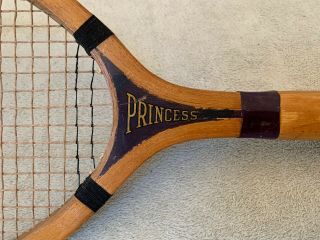 Rare Vintage Draper & Maynard D&m “princess” Bulbous Handle Wood Tennis Racket