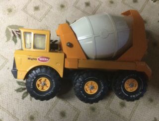 Vintage Mighty Tonka Cement Mixer Truck 1980s,  Orange 5