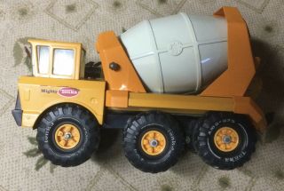 Vintage Mighty Tonka Cement Mixer Truck 1980s,  Orange 6