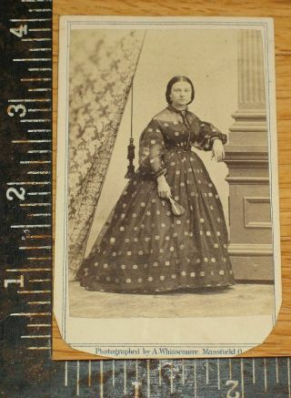 Civil War Era Cdv Id Mary Gaylord Miller (mrs.  Jerome King) Mansfield Ohio