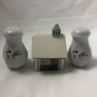 Elvis Presley Salt & Pepper Shakers Ceramic