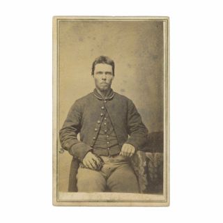 Civil War Cdv Of Union Infantryman By H.  Doerr,  Star Gallery,  Louisville,  Ky