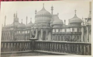 Vintage Old Photograph View Of The Royal Pavilion Brighton Sussex October 1934