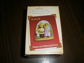 Hallmark Ornament Shrek And Princess Fiona Shrek 2 With Card 2005