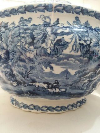 Antique British Scenery Booths Silicon China England Soup Tureen 2