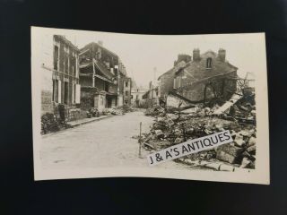 1945 Wwii Military Photo Of Destruction In Erlangen Germany World War 2