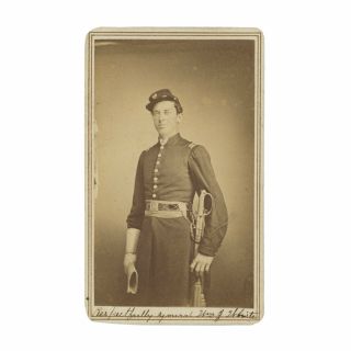 Civil War Cdv Of Capt.  William J.  White,  78th Ohio & 5th U.  S.  Colored Heavy Art.