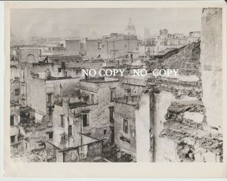 Ww2 American Press Photo Italy Naples After German Bombings 1943 Allied
