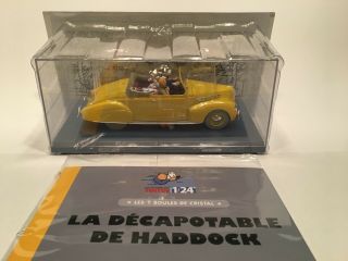 Tintin 1/24 Voiture Car Decapotable Haddock No2 Moulinsart Livret Boules Cristal
