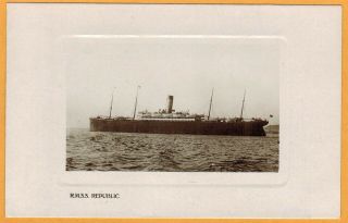Postcard - R.  M.  S.  S.  Republic - White Star Line Steam Ship - Sank In 1909