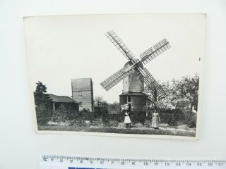 Vintage Photograph Showing Walsham Le Willows Suffolk Windmill Or Postmill
