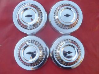 Vintage 1964 - 65 Chevy L79 Chevelle Malibu Dog Dish Poverty Hubcaps Wheel Covers
