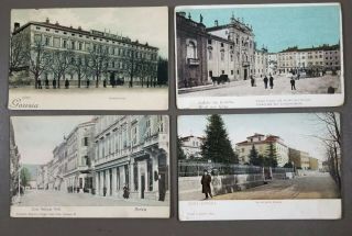 B) 4 Antique Vtg Gorz Gorizia Italy / Austro - Hungarian Empire Postcards C.  1910s