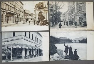 C) 4 Antique Vtg Gorz Gorizia Italy / Austro - Hungarian Empire Postcards C.  1910s