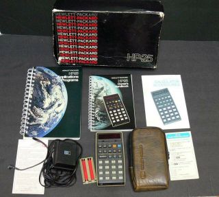 Hp - 25 Vintage Led Hewlett - Packard Scientific Calculator And Bundle