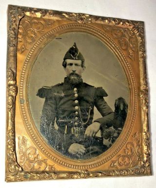 6th Plate Size Chasseur Us Civil War Soldier 18th Mass Infantry Published Image