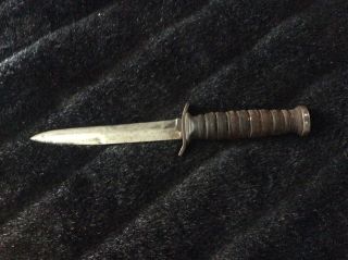 Vintage Wwii 2 Usmc Us M3 Trench Fighting Knife Camillus