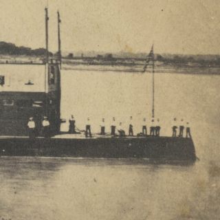 Rare Civil War CDV of Navy Gunboat USS Avenger,  by A.  D.  Lytle,  Baton Rouge,  LA 2