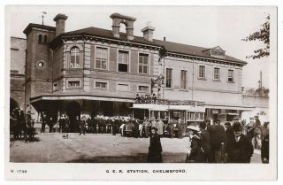 Essex Chelmsford Ger Station Real Photo Vintage Postcard 8.  9