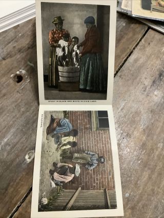 Vintage Dixie Souvenir Folder Postcard Black Americana Happy South 16 Pics Insd 3