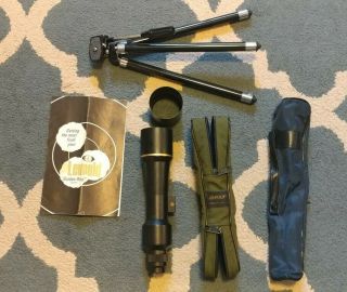 Vintage Leupold 20x50 Gold Ring Spotting Scope With Tripod