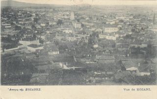 Greece 1915 Vintage Postcard Of Kozani General View