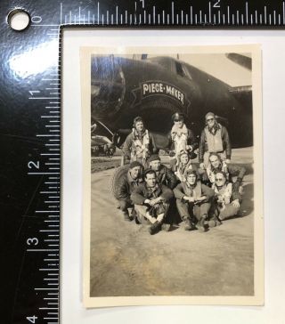 Ww2 Photo Army Air Force B26 451st Bomber Squadron Nose Art Piece Maker Crew