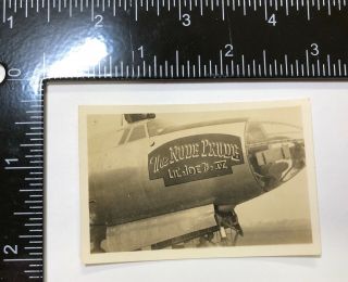 Ww2 Photo Army Air Force B26 451st Bomber Squadron Nose Art The Nude Prude