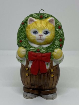 Rare Schmid Kitty Cucumber Vtg 1985 J.  P.  Buster Figurine