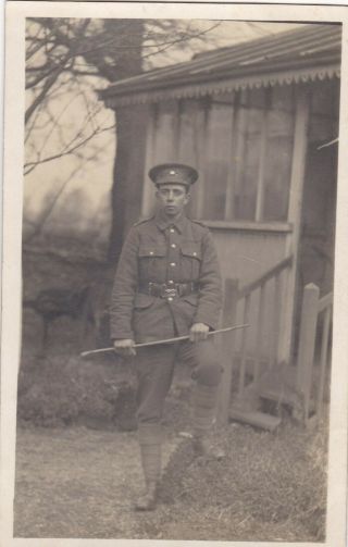 Old Photo Man Military Soldier Uniform Cap F8