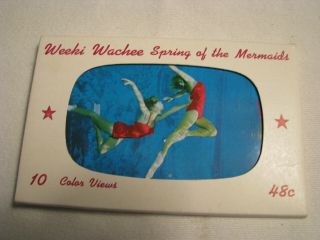 Vtg 10 Souvenir Weeki Wachee Spring Of The Mermaids Color Post Cards
