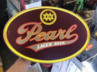 Nos Vintage Pearl Lager Beer Lighted Sign - San Antonio,  Tx