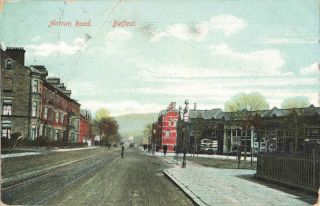 Rare Vintage Postcard Antrim Road,  Belfast,  Antrim Northern Ireland (july 1905).