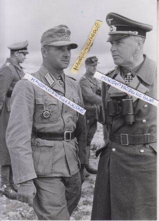 Ww2 Press Photograph Foto Photo General Ritter Kreuz Afrika Korps Top