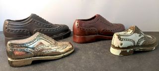 Set of 4,  Men ' s Shoes Salesmans Samples Advertising Paperweights 2