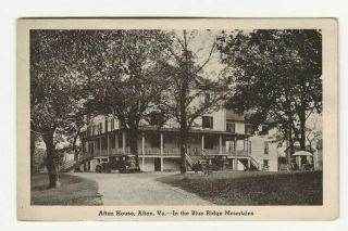 Old Afton Virginia View Of The Three Story Afton House Hotel - Great Car - Note