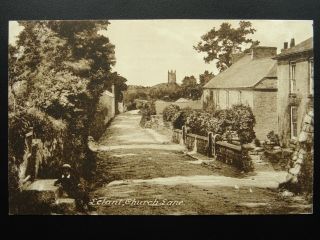 Cornwall St.  Ives Lelant Church Lane - Old Postcard By Frith 29876