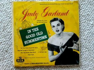 Judy Garland In The Good Old Summertime 78 Rpm 2 Records 4 Songs 1949 M G M L11