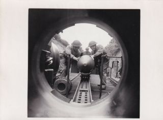 Press Photo Ww2 Bosche Buster 18 " Howitzer Railway Gun 30.  8.  1941