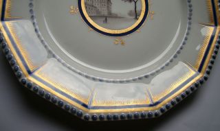 Nymphenburg Porcelain King ' s Pearl Service Scenic Dinner Plate Porzellan Teller 6